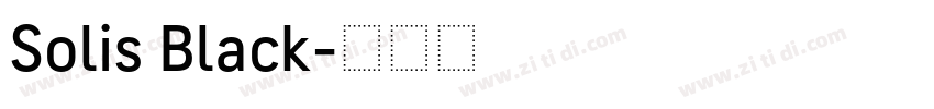 Solis Black字体转换